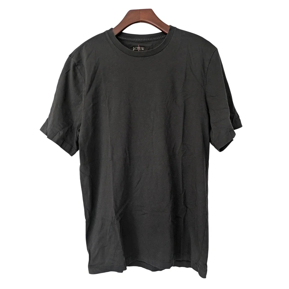 J. Crew Tall Broken In T-Shirt Crew Neck Mens Size M‎ Tall Black CI166